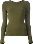 M Missoni Round Neck Pullover, Women's, Size: 44, Green, Polyester/viscose