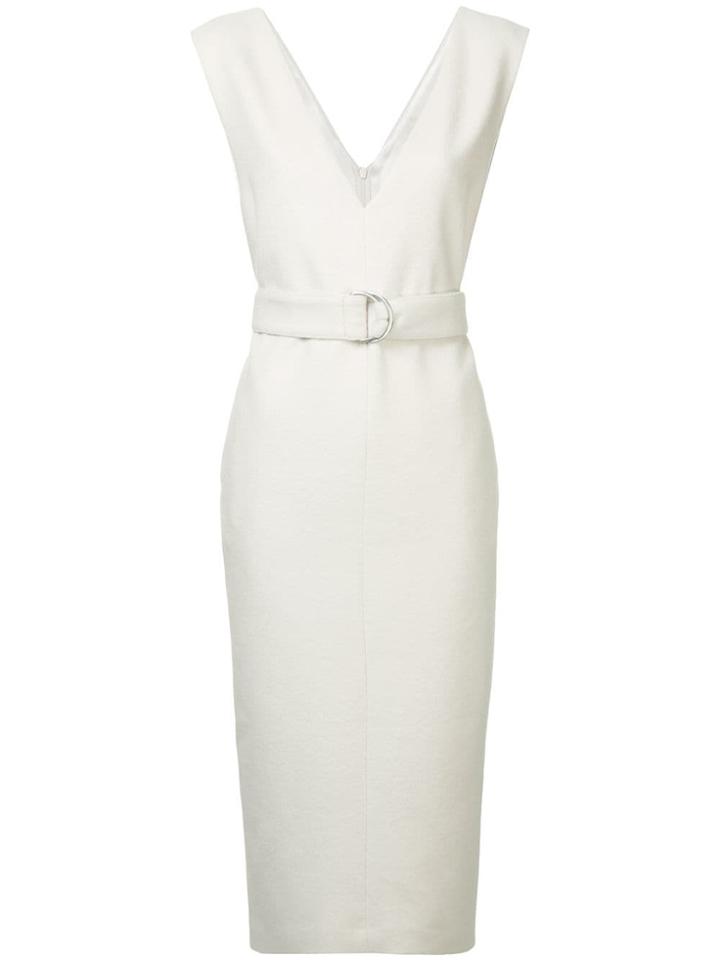 Ballsey Belted Midi Dress - White