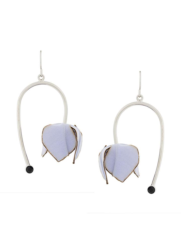 Marni Floral Pendant Earrings - Metallic