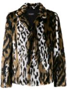 Neil Barrett Faux Fur Leopard-print Coat - Black
