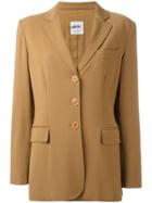 Moschino Vintage Button Front Blazer Jacket - Nude & Neutrals