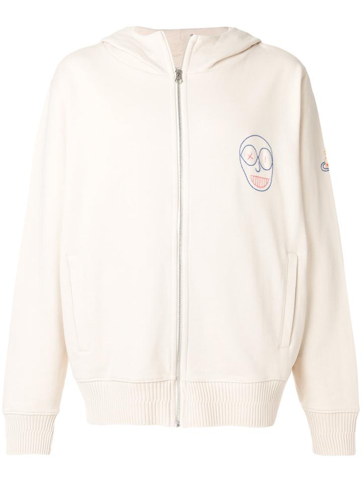 Vivienne Westwood Full Zip Hoodie With Embroidery - Nude & Neutrals