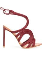 Francesco Russo Braided Stiletto Sandals