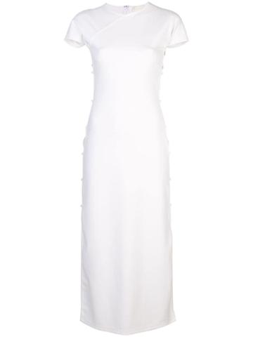 Marcia Cut-detail Shift Midi Dress - White
