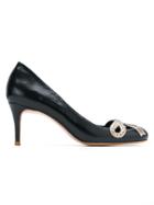 Sarah Chofakian Leather Pumps - Marinho/prtvelho