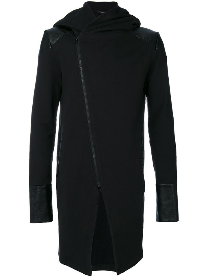 Unconditional Paneled Detail Hooded Jacket - Black