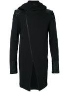 Unconditional Paneled Detail Hooded Jacket - Black