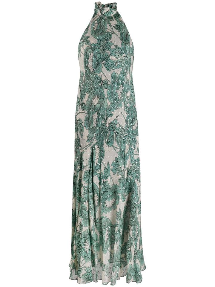 Diane Von Furstenberg Floral Halter-neck Dress - Green