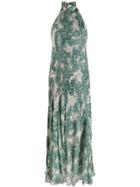 Diane Von Furstenberg Floral Halter-neck Dress - Green