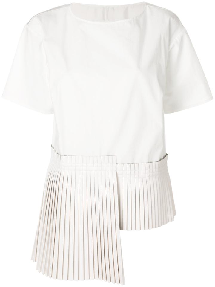 Mm6 Maison Margiela Plisse T-shirt - White