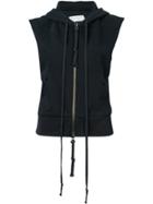 Greg Lauren Sleeveless Zip Hoodie - Black