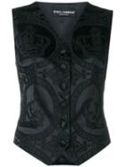 Dolce & Gabbana Jacquard Vest - Black