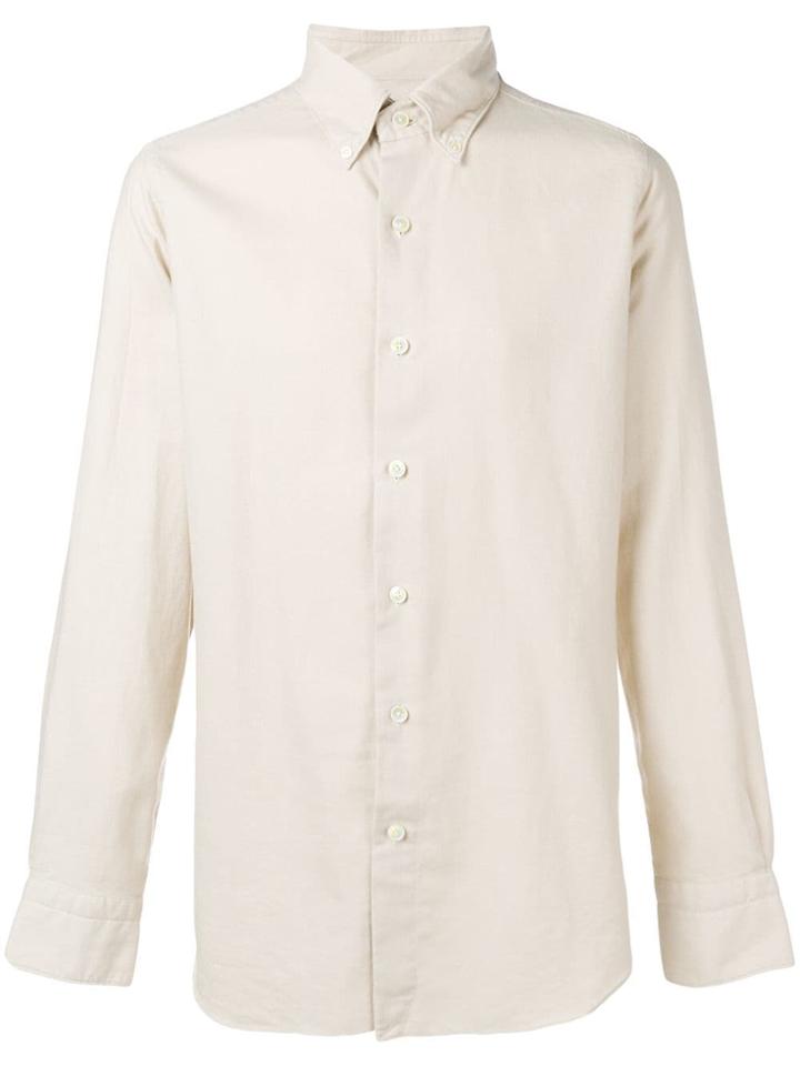 Finamore 1925 Napoli Classic Plain Shirt - Neutrals