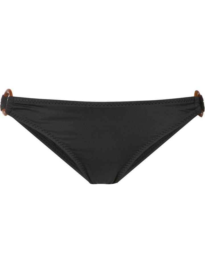 Malia Mills - Ring Detail Bikini Bottom - Women - Nylon/spandex/elastane - 4, Black, Nylon/spandex/elastane