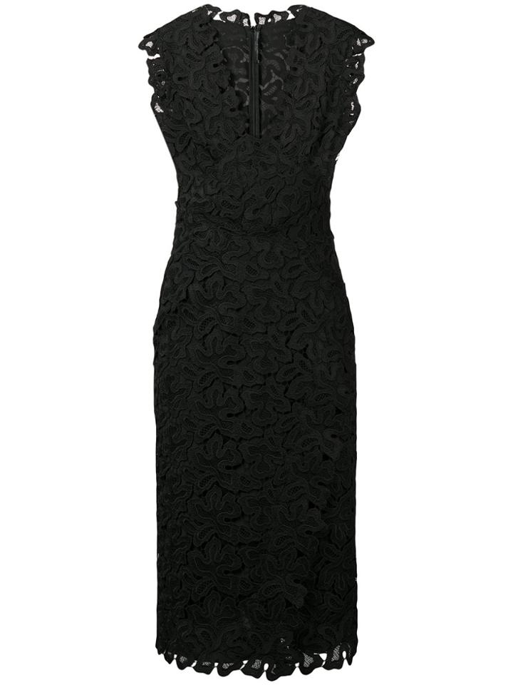 Ermanno Scervino Lace Embroidered Shift Dress - Black