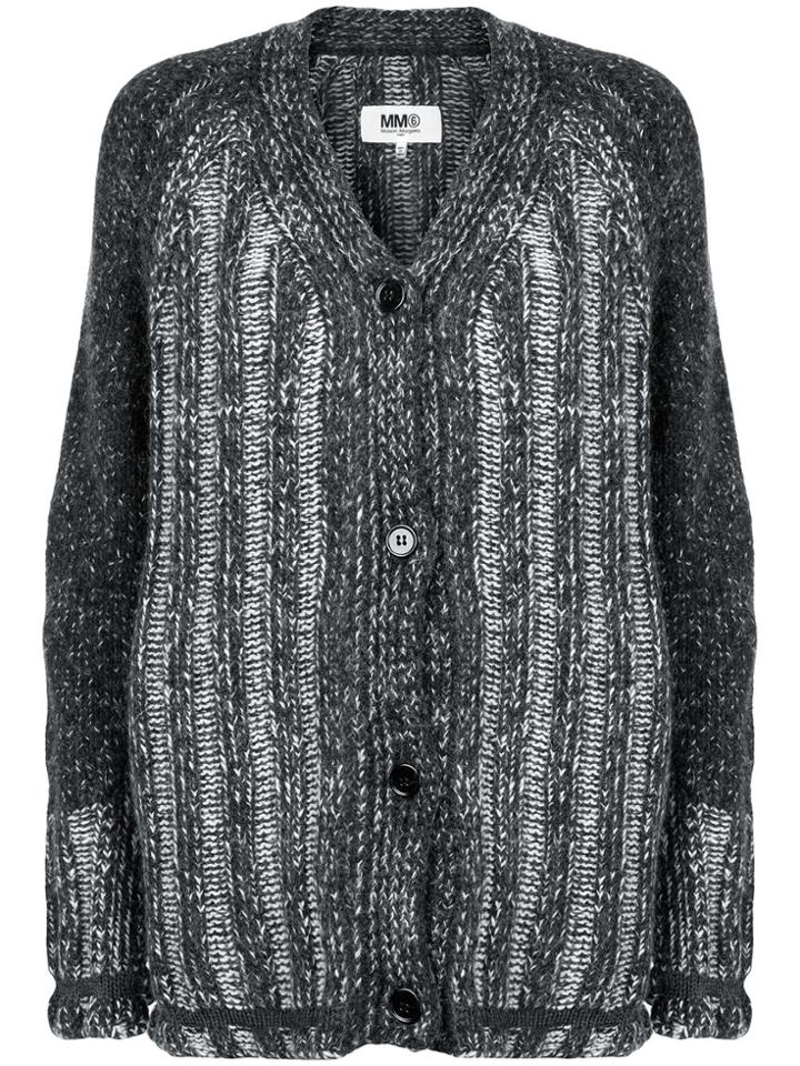 Mm6 Maison Margiela Striped Cardigan - Grey