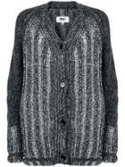 Mm6 Maison Margiela Striped Cardigan - Grey