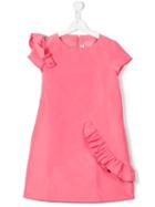 Simonetta Teen Ruffled Detail Dress, Girl's, Size: 14 Yrs, Pink/purple