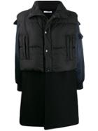 Givenchy Layered Hooded Coat - Black