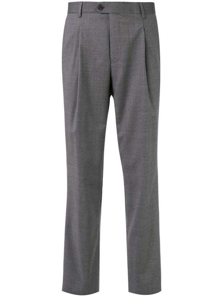 Gieves & Hawkes Mid-rise Straight Leg Trousers - Grey