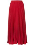 Co Pleated Midi Skirt - Red
