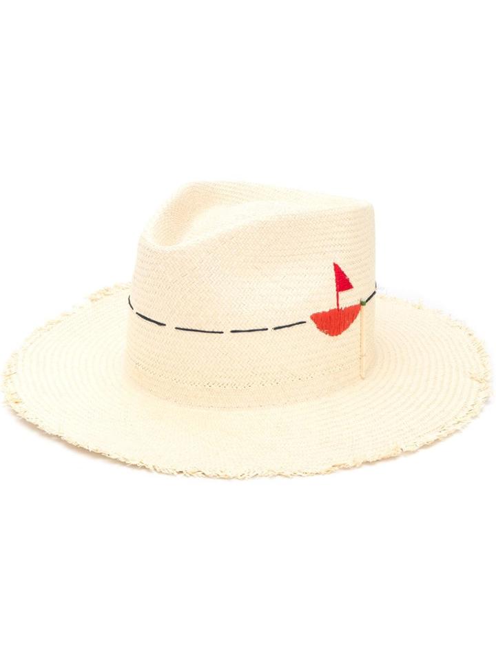 Nick Fouquet Embroidered Fedora Hat - Neutrals