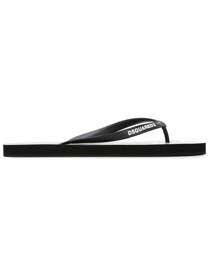 Dsquared2 Graffiti Print Flip Flops