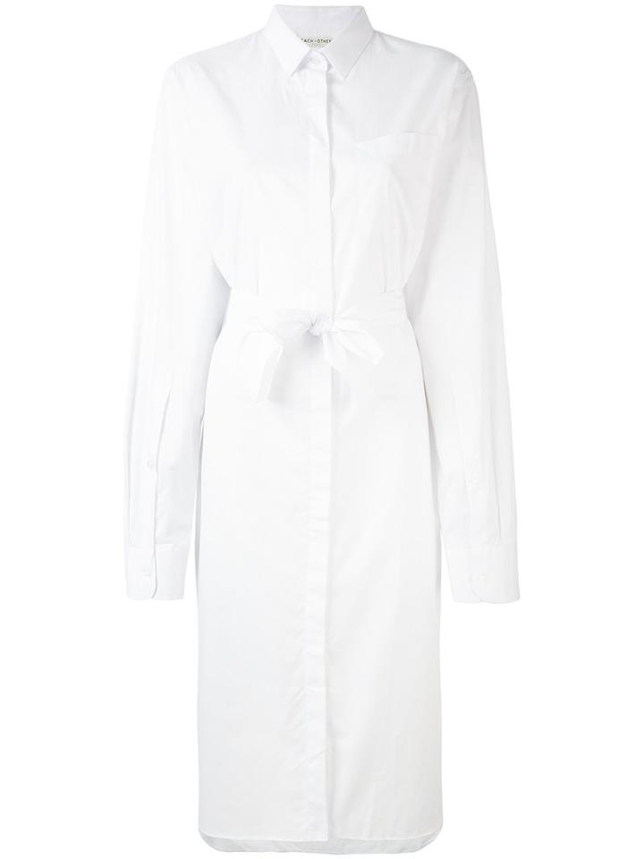 Each X Other - Belted Midi Shirt Dress - Women - Cotton - L, White, Cotton