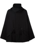 Yohji Yamamoto Cape Coat, Men's, Size: 3, Black, Leather/cupro/wool