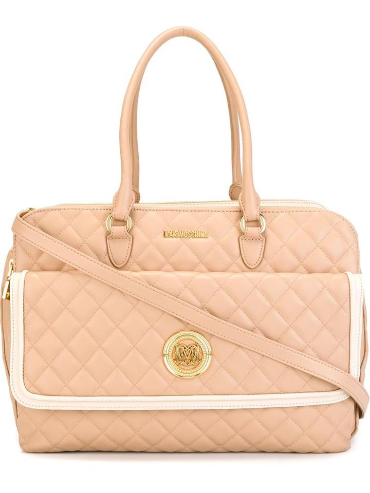 Love Moschino Contrast Trim Quilted Tote