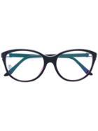 Cartier - Round Frame Glasses - Women - Acetate - One Size, Black, Acetate