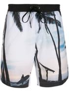 Iceberg Photographic Print Swimshirts - White