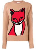 P.a.r.o.s.h. Fox Intarsia Sweater - Brown