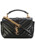 Saint Laurent - College Chain Wallet - Women - Calf Leather - One Size, Black, Calf Leather