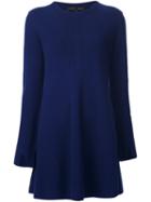 Proenza Schouler Flared Sweater Dress, Women's, Size: Medium, Blue, Cashmere/wool