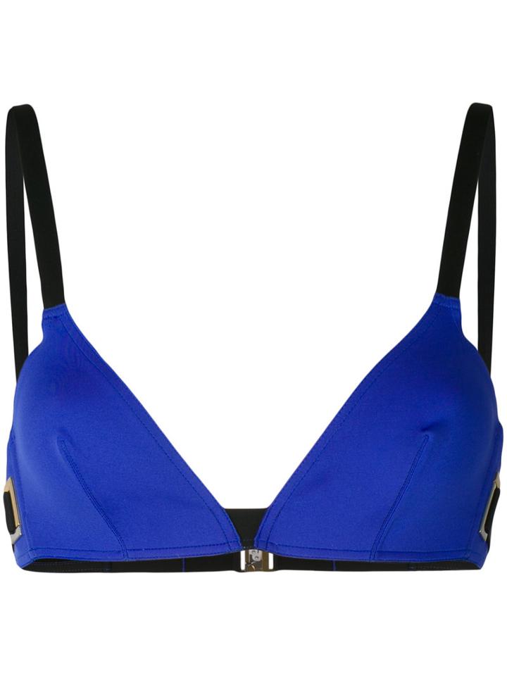 La Perla - Bicolour Triangle Bikini Top - Women - Polyamide/spandex/elastane - 4, Blue, Polyamide/spandex/elastane