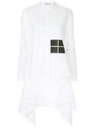 Neil Barrett Square Detail Draped Shirt - White