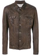 Salvatore Santoro Shirt Style Leather Jacket - Brown