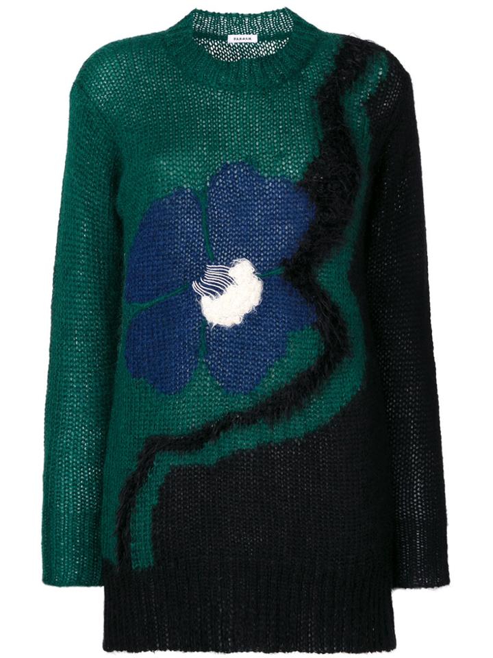 P.a.r.o.s.h. Intarsia Flower Jumper - Green