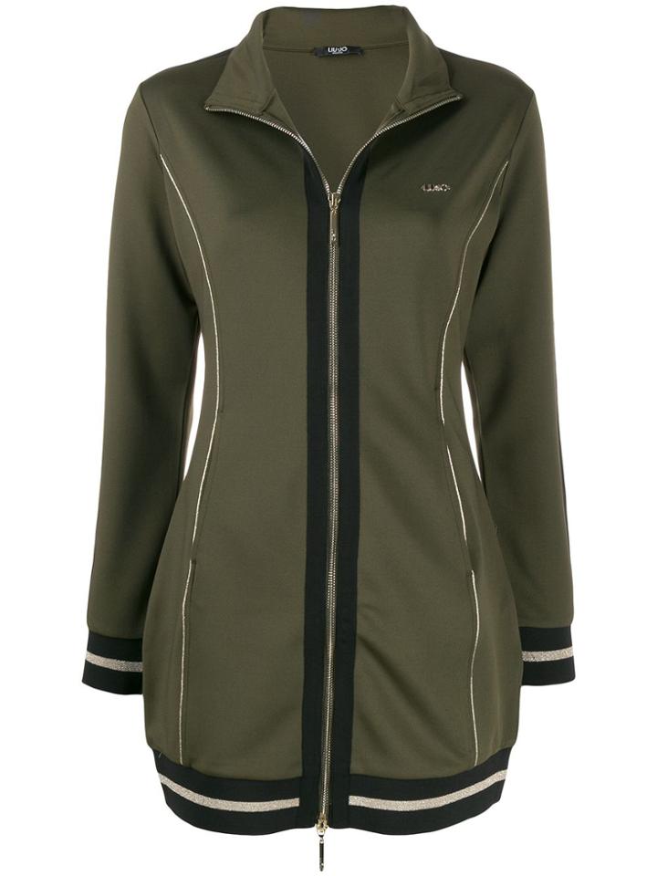 Liu Jo Logo Zipped Sweatshirt - Green