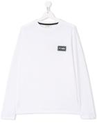 Fendi Kids Teen Logo Patch T-shirt - White