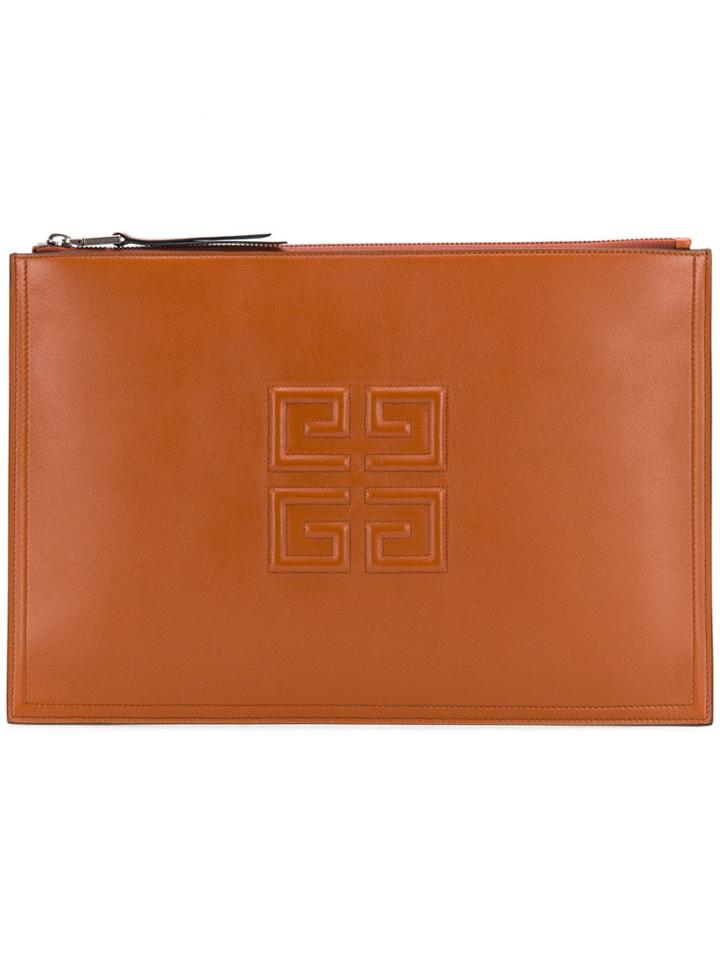 Givenchy 4g Logo Clutch Bag - Brown