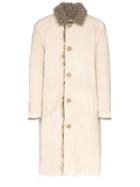 By Walid Nadim Shearling Single-breasted Coat - Neutrals