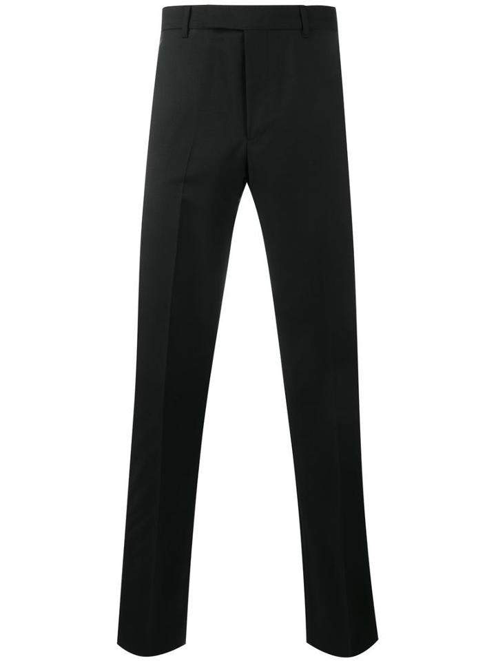 Valentino Straight-leg Trousers, Men's, Size: 52, Black, Wool/mohair/polyester/cotton