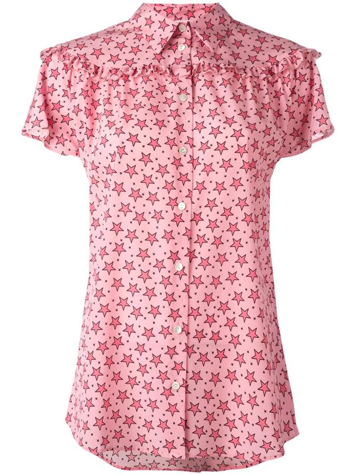 P.a.r.o.s.h. Sting Star Print Shirt - Pink & Purple