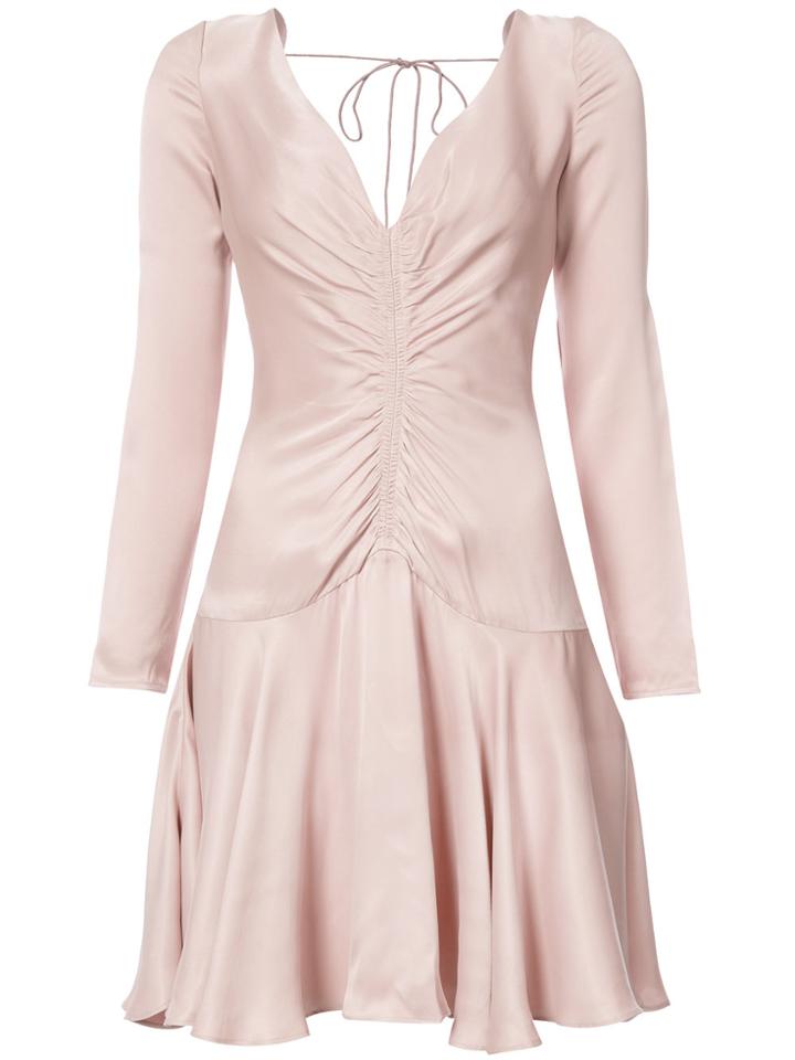 Zimmermann Gathered Front Mini Dress - Pink & Purple