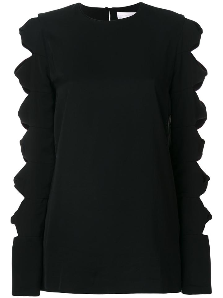 Victoria Victoria Beckham Cut Out Sleeve Top - Black
