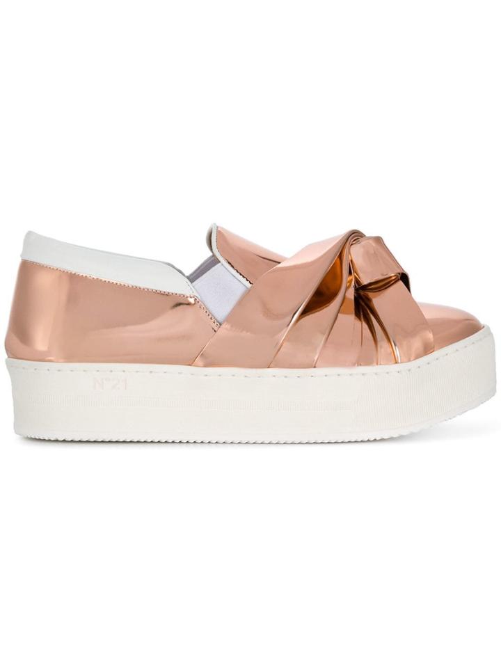 No21 Folded Detail Sneakers - Metallic