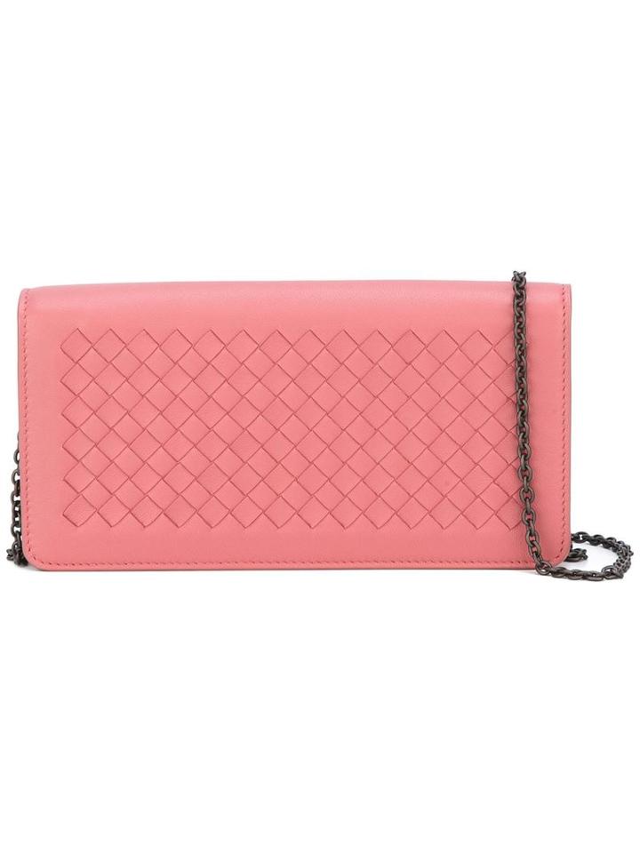 Bottega Veneta Interlaced Shoulder Bag, Women's, Pink/purple, Nappa Leather