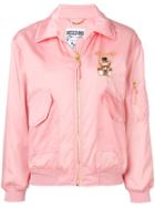 Moschino Printed Bomber Jacket - Pink